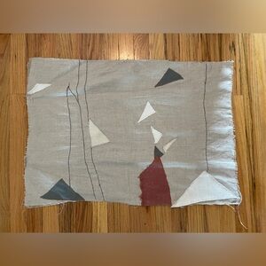 Handmade wall hanging tapestry wall art 21 x 30 linen fabric